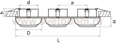 Светильник встраиваемый Lightstar 11834 Ocula