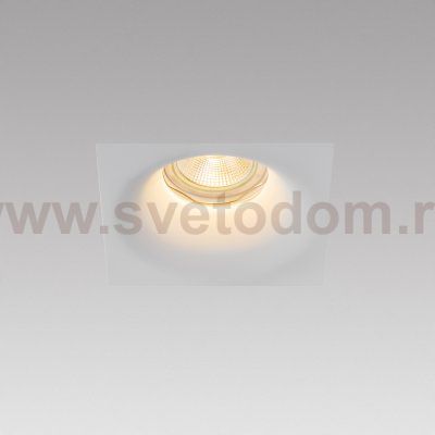 Светильник встраиваемый гипсовый скрытой установки д/гипсокартонного потолка с малозаметной фиксирующей пружиной MR16 GU10 Anello  002000
