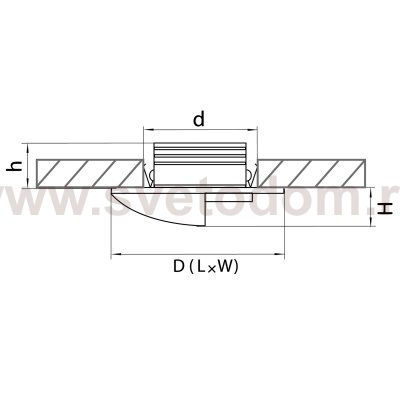 Светильник точечный встраиваемый диодный Lightstar 212136 Lumina
