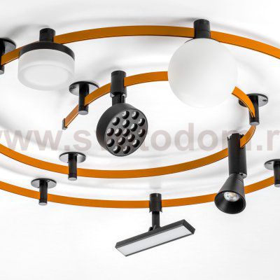 270747 Светильник 48V гибкий DUE HERMES 20W 1700LM 360G ЧЕРНЫЙ 4000K 2m
