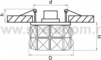 Светильник встраиваемый Lightstar 32802 Onda grande