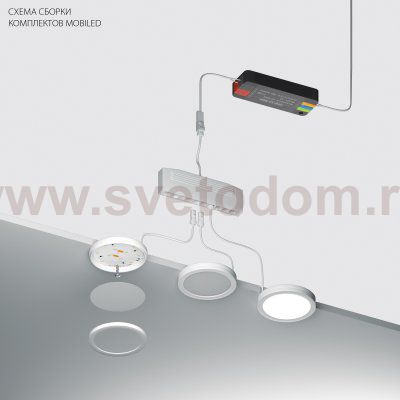 036240-5 Комплект MOBILED 12V 13W 750LM БЕЛЫЙ 4000K (036240-5+412036+036010)