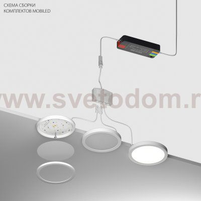 036530-4 Комплект MOBILED 12V 20W 1000LM БЕЛЫЙ 3000K (036530-4+412036+036004)
