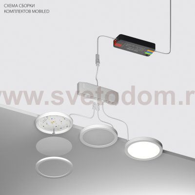 036540-5 Комплект MOBILED 12V 25W 1250LM БЕЛЫЙ 4000K (036540-5+412036+036010)