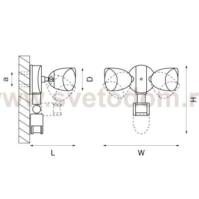 Светильник светодиодный уличный Diva Lightstar 374447