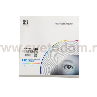 420563  Лента LIGHTSTAR LED 24V 10W/m 120leds/M 1100LM/M 3000K IP20 1 шт = 10м