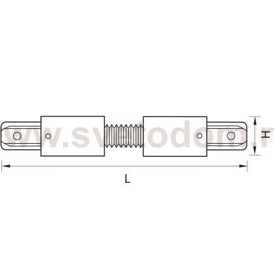 Соединитель регулируемый гибкий однофазный для встраиваемых треков Barra Lightstar 501157