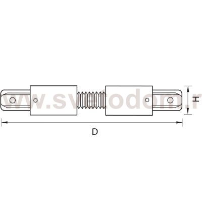 Соединитель регулируемый гибкий однофазный для встраиваемых треков Barra Lightstar 501157