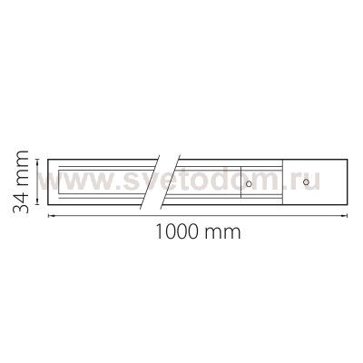 Трек двухконтактный однофазный Lightstar 502018 Barra