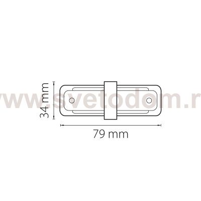 Соединитель малый прямой однофазный Lightstar 502109 Barra