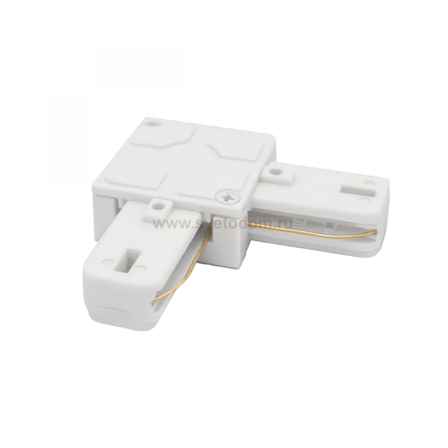 502126-P Соединитель трековый однофазный BARRA L-образный к 50202X-P, 50203X-PБЕЛЫЙ