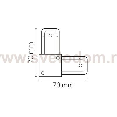 Соединитель L-оСветильник бразный однофазный Lightstar 502126 Barra
