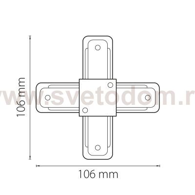 Соединитель X-оСветильник бразный однофазный Lightstar 502149 Barra