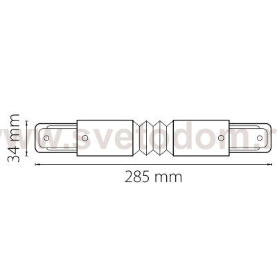 Соединитель регулируемый гибкий однофазный Lightstar 502156 Barra