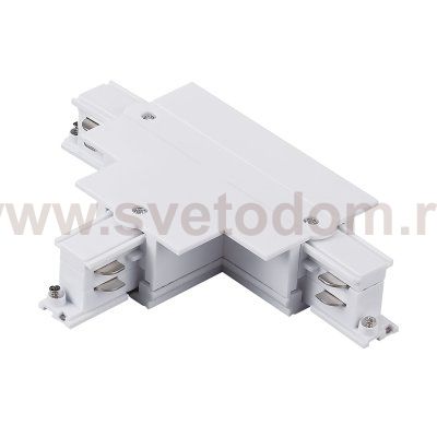 503136-RPSL Соединение тройное левое перекидное встраиваемое с подводом питания к треку 5030xx-R QUATTRO БЕЛЫЙ