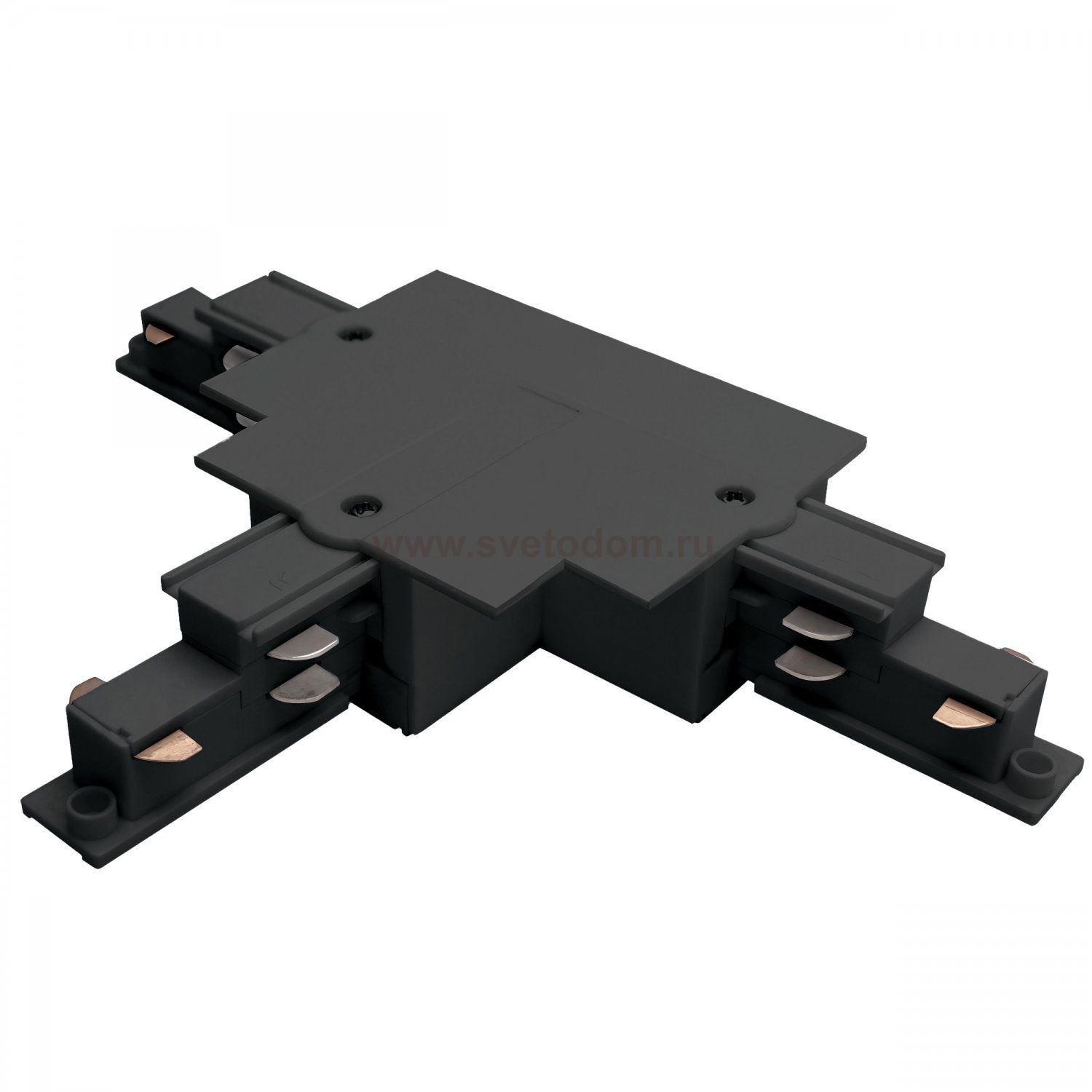 503137-R-DALIR Соединение правое тройное перекидное встраиваемое с подводом питания к треку 5030xx-DALI QUATTRO/DALI/ ЧЕРНЫЙ