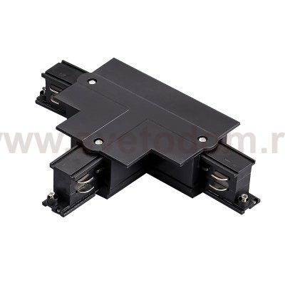 503137-RPSL Соединение тройное левое перекидное встраиваемое с подводом питания к треку 5030xx-R QUATTRO ЧЕРНЫЙ