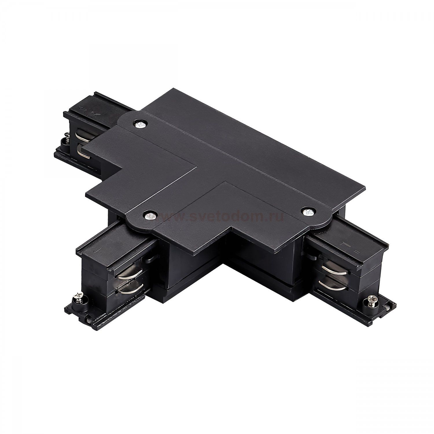 503137-RPSL Соединение тройное левое перекидное встраиваемое с подводом питания к треку 5030xx-R QUATTRO ЧЕРНЫЙ