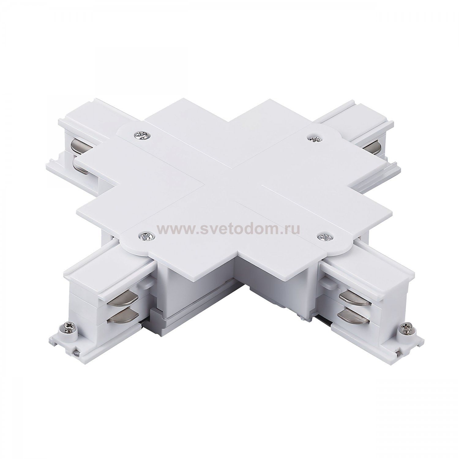 503146-R Соединение крестовое встраиваемое с подводом питания к треку 5030xx-R QUATTRO БЕЛЫЙ