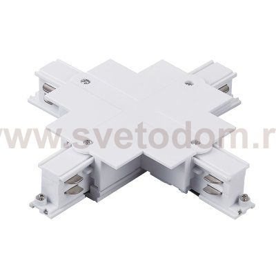 503146-R Соединение крестовое встраиваемое с подводом питания к треку 5030xx-R QUATTRO БЕЛЫЙ
