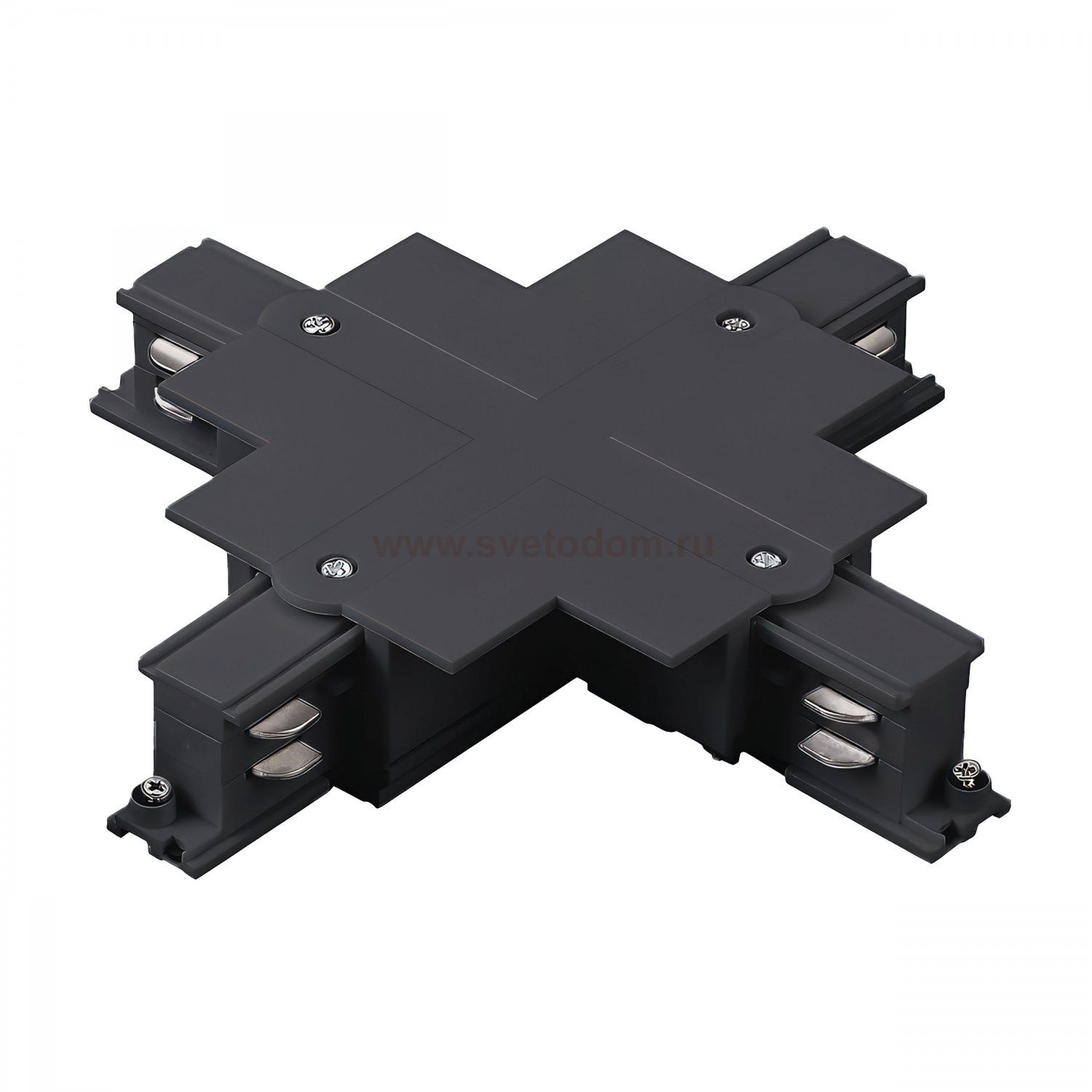 503147-R Соединение крестовое встраиваемое с подводом питания к треку 5030xx-R QUATTRO ЧЕРНЫЙ