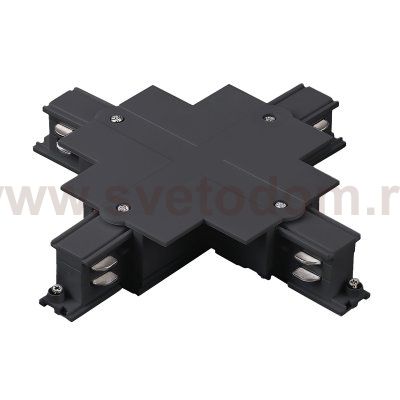 503147-R Соединение крестовое встраиваемое с подводом питания к треку 5030xx-R QUATTRO ЧЕРНЫЙ