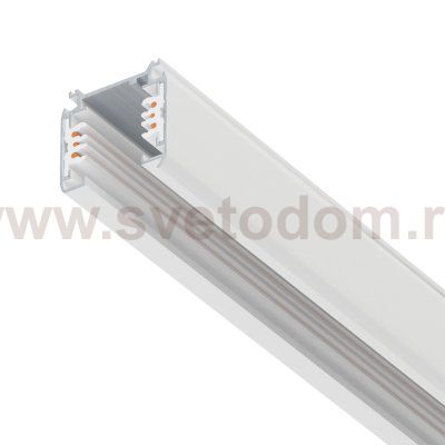 504025-DALI Трек шестиконтактный 3-фазн со стыковочными пазами (круглые медные жилы) QUATTRO/DALI/, длина 2м, БЕЛЫЙ МАТОВЫЙ