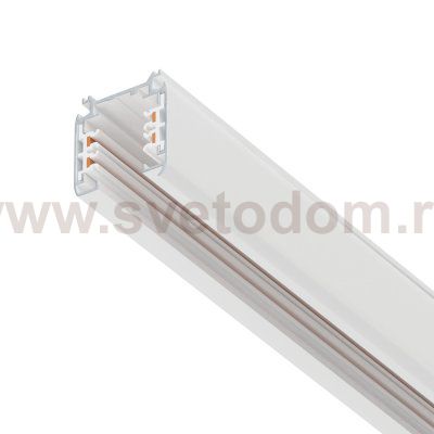 504025-F Трек четырехконтактный 3-фазный стыковочными пазами (плоские медные жилы) QUATTRO, длина 2м, БЕЛЫЙ МАТОВЫЙ