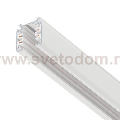 504025-R Трек четырехконтактный 3-фазный стыковочными пазами (круглые медные жилы) QUATTRO, длина 2м, БЕЛЫЙ МАТОВЫЙ