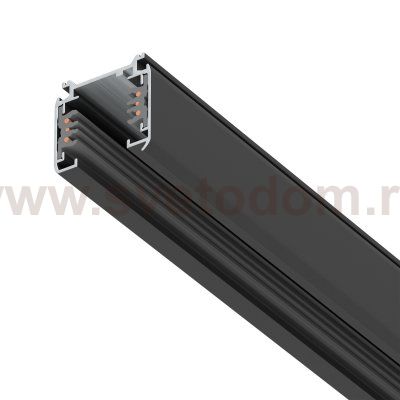 504028-DALI Трек шестиконтактный 3-фазн со стыковочными пазами (круглые медные жилы) QUATTRO/DALI/, длина 2м, ЧЕРНЫЙ МАТОВЫЙ