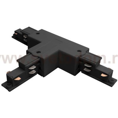 504137-DALIL Соединение левое тройное перекидное с подводом питания к треку 5040xx-DALI QUATTRO/DALI/ ЧЕРНЫЙ