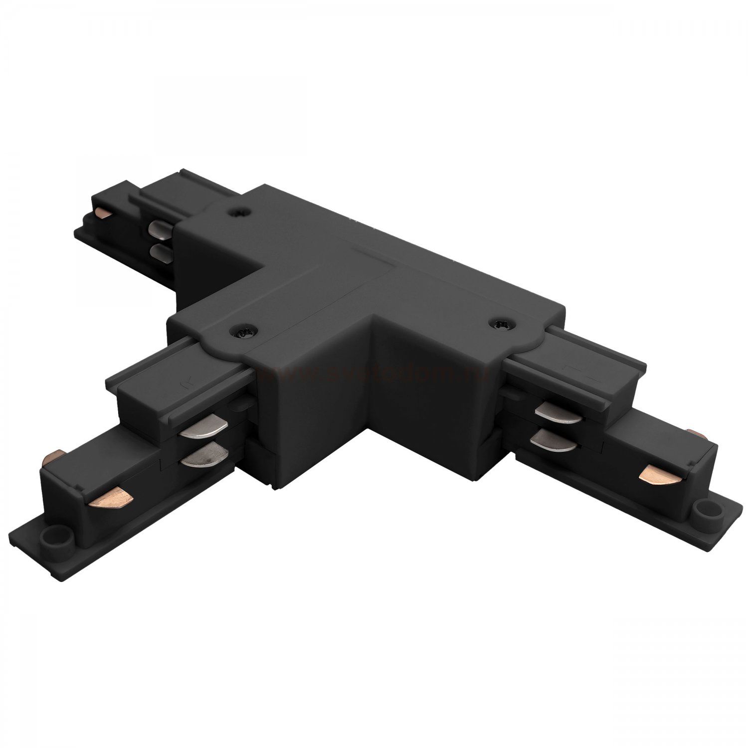 504137-DALIL Соединение левое тройное перекидное с подводом питания к треку 5040xx-DALI QUATTRO/DALI/ ЧЕРНЫЙ