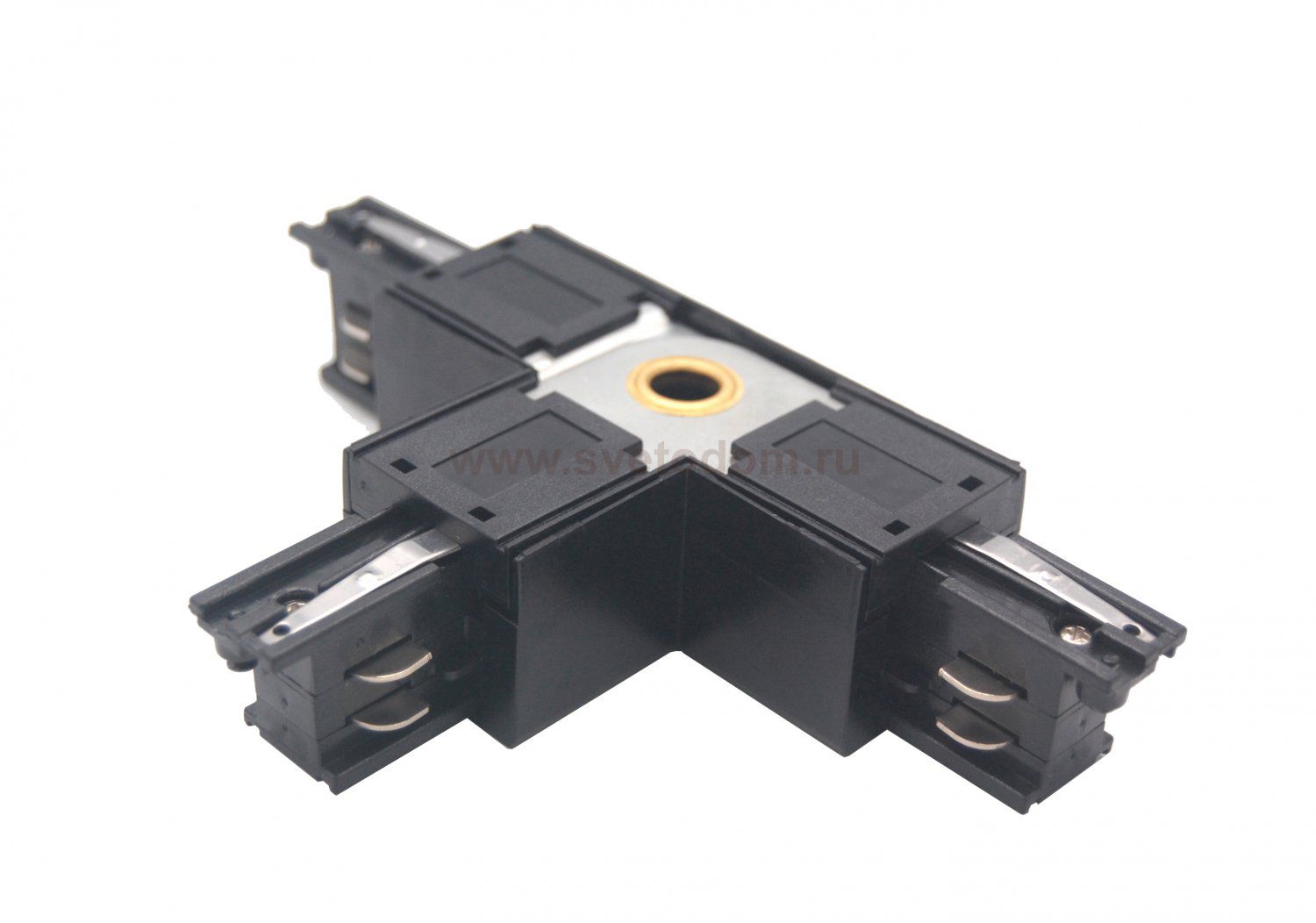 504137-FRPSR Соединение правое тройное перекидное с подводом питания к треку 5040xx-(F)/(R) QUATTRO ЧЕРНЫЙ