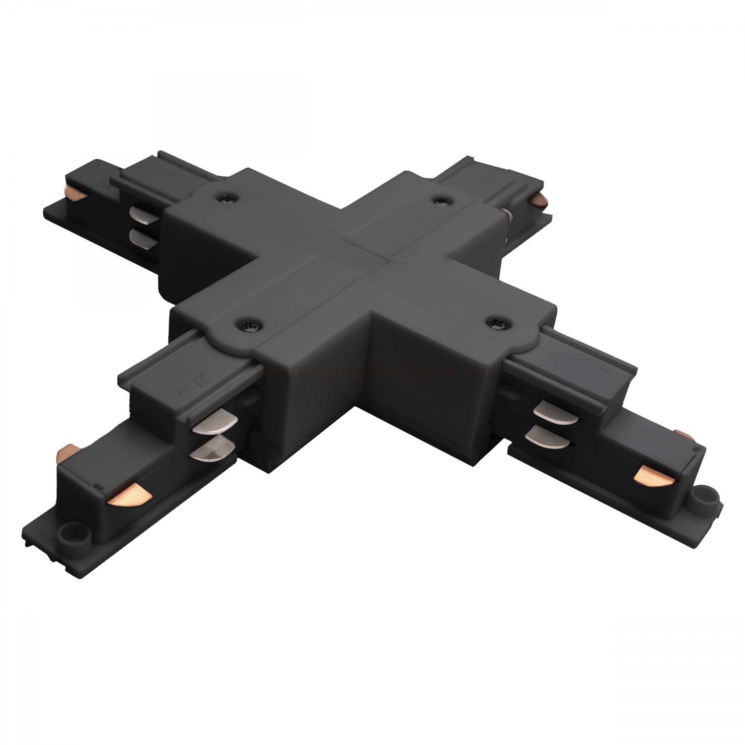 504147-DALI Соединение крестовое с подводом питания к треку 5040xx-DALI QUATTRO/DALI/ ЧЕРНЫЙ