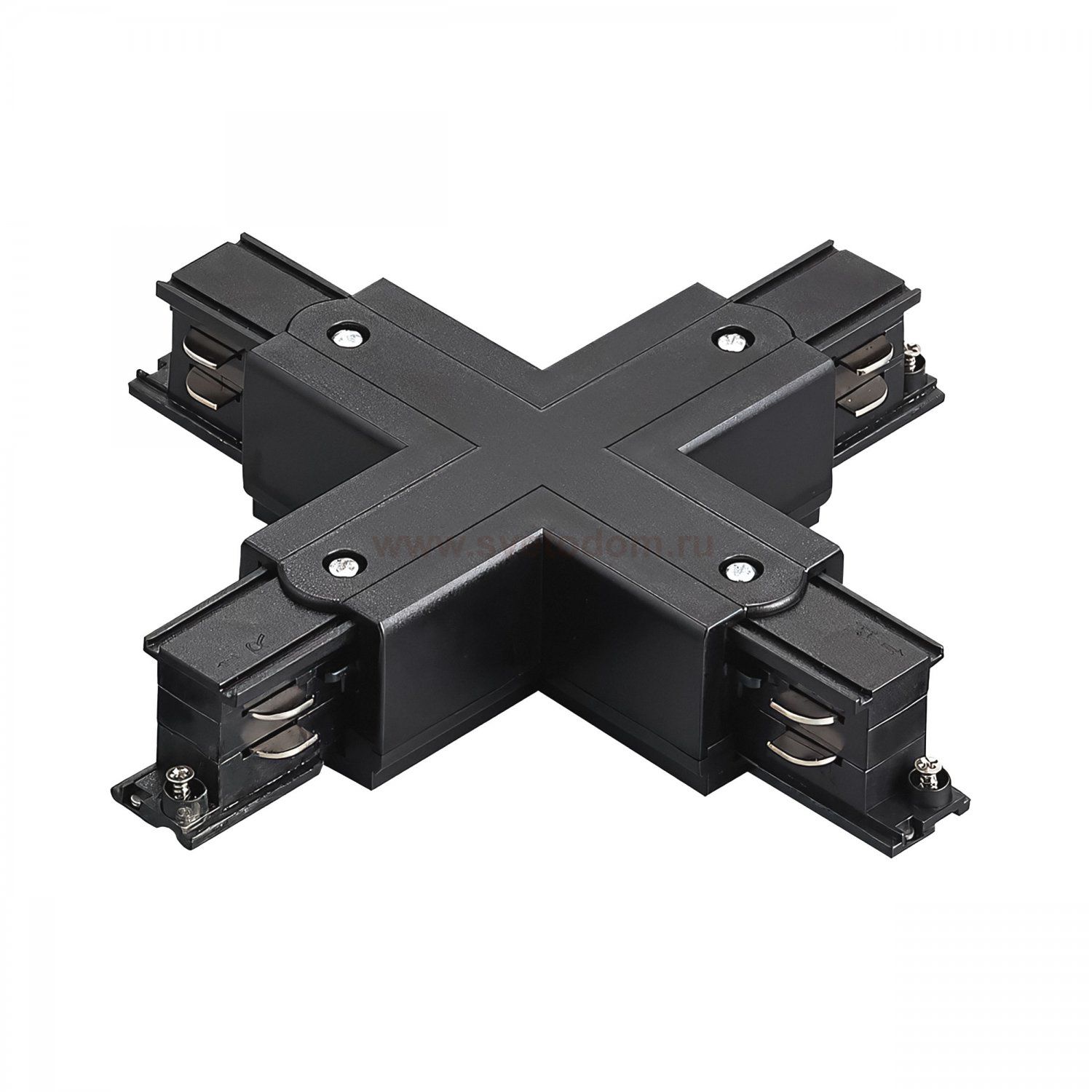 504147-FR Соединение крестовое с подводом питания к треку 5040xx-(F)/(R) QUATTRO ЧЕРНЫЙ