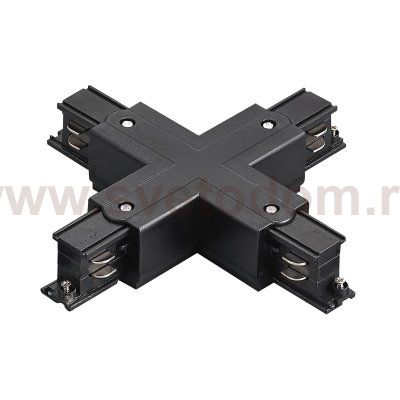 504147-FR Соединение крестовое с подводом питания к треку 5040xx-(F)/(R) QUATTRO ЧЕРНЫЙ