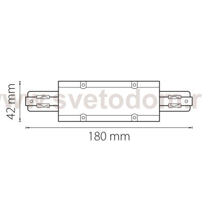 Соединитель большой прямой трехфазный Lightstar 504189 Barra