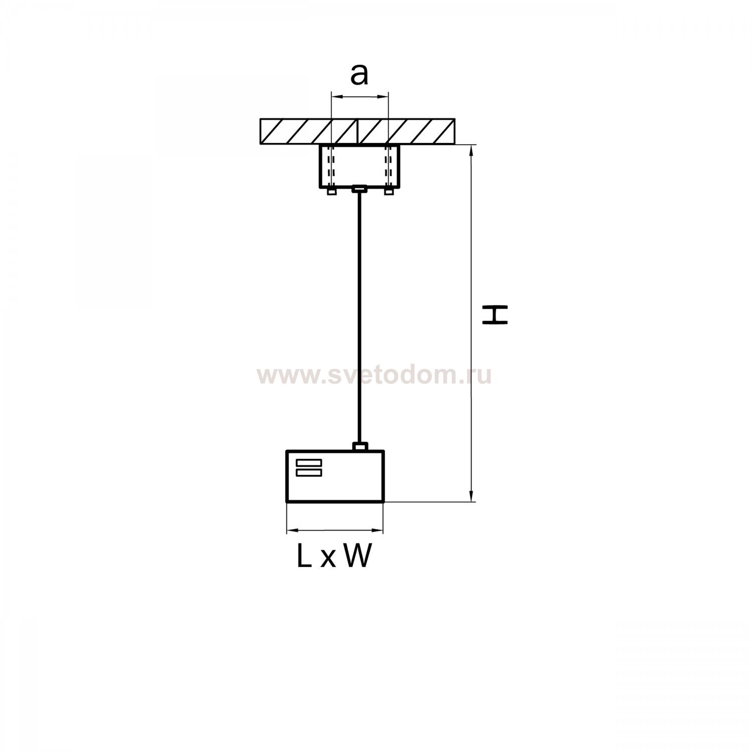 Подвесное питание для трехфазного трека Barra Lightstar 504299