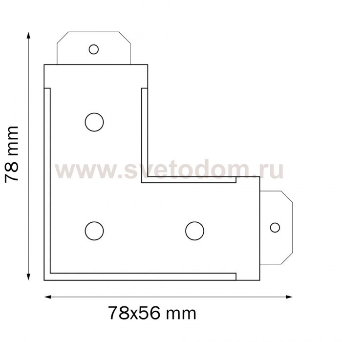Соединитель PRO L-образный Teta Lightstar 505127