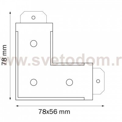 Соединитель PRO L-образный Teta Lightstar 505127