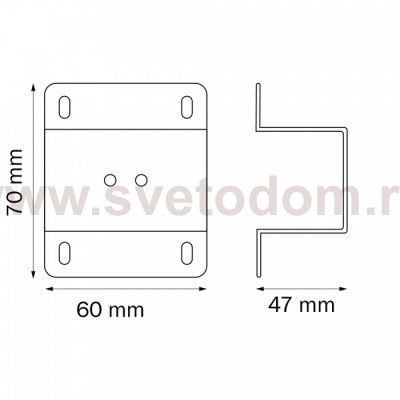 Планка крепежная к треку PRO для монтажа в потолок из гипсокартона Teta Lightstar 505171