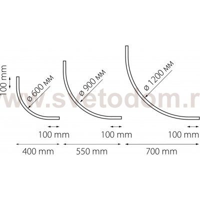 Трек 24V однофазный дуговой Linea Lightstar 506057