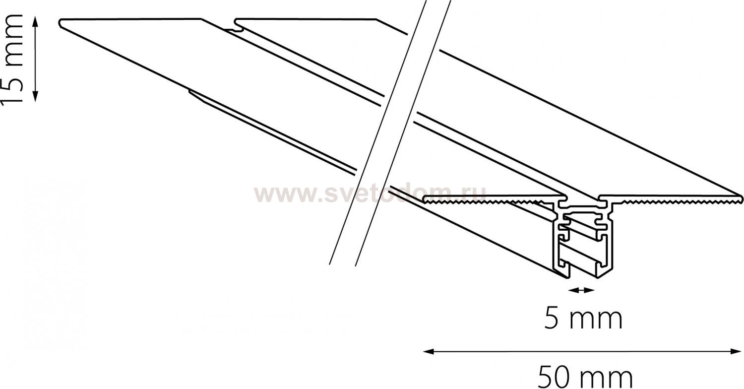 Трек встраиваемый однофазный LINEA 24V Linea Lightstar 506317