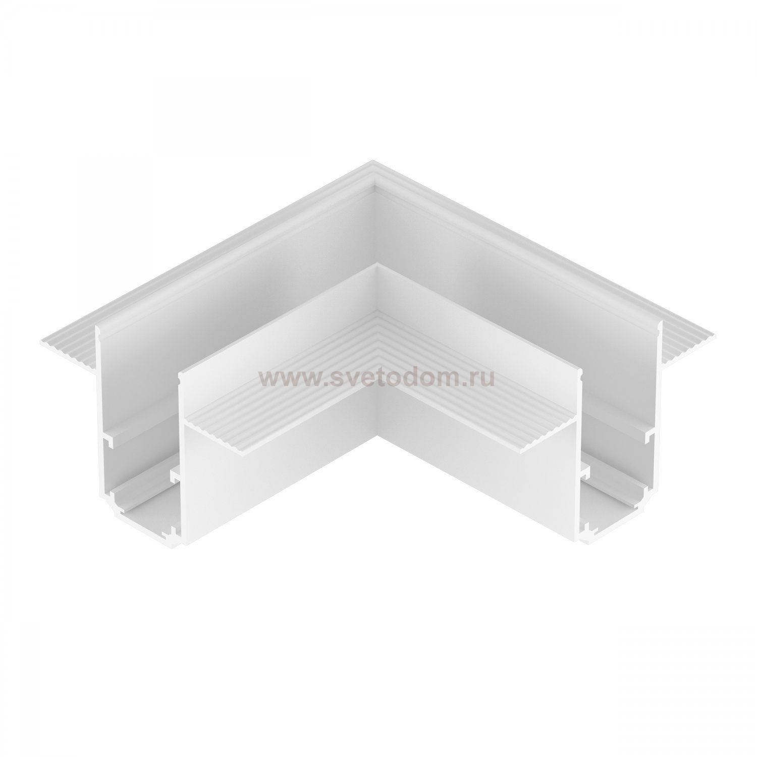 509246 Соединитель угловой горизонтальный UNO для встраиваемого трека 509226 БЕЛЫЙ