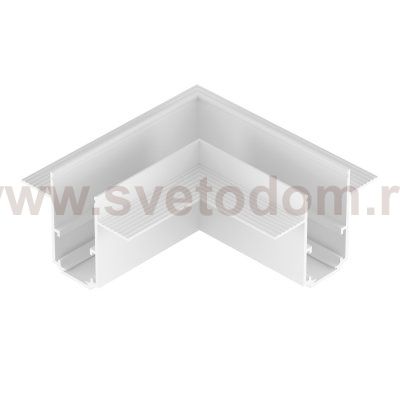 509246 Соединитель угловой горизонтальный UNO для встраиваемого трека 509226 БЕЛЫЙ