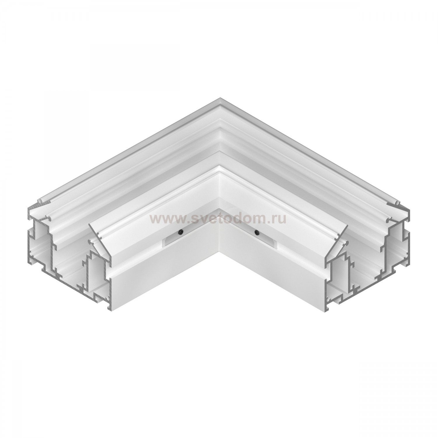 509406 Соединитель для трека UNO PRO под гарпун горизонтальный угловой БЕЛЫЙ