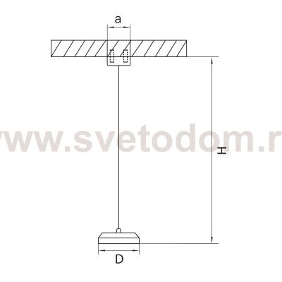 Подвесное крепление для светильников 21191X/21391X/3801X Lightstar 590061 Zolla