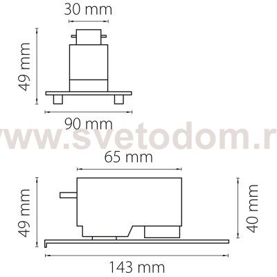 Трековое крепление с 1-фазным адаптером к 05121x Lightstar 592036 Asta