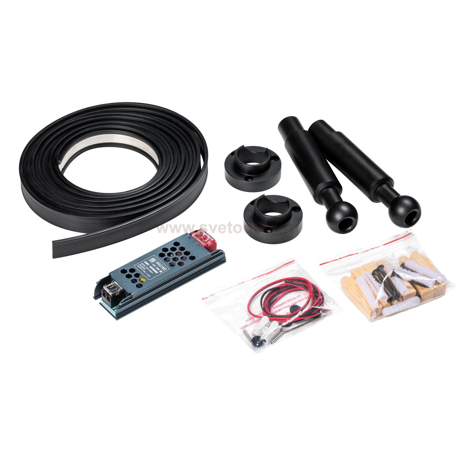 Тросовая система CORDA 5м и блок питания на 60W (max мощность ленты 11W/метр) Corda Lightstar 60CORDA5