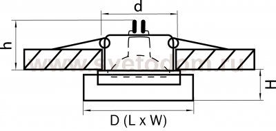 Светильник встраиваемый Lightstar 6146 Lui mini
